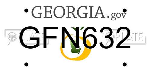 GFN632 Georgia License Plate