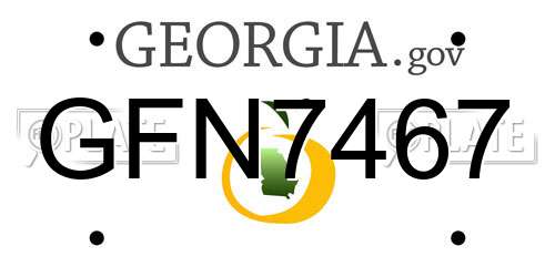 GFN7467 Georgia License Plate