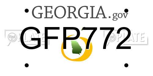 GFP772 Georgia License Plate