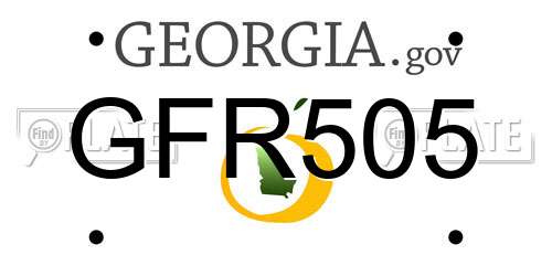 GFR505 Georgia License Plate