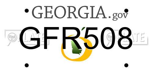 GFR508 Georgia License Plate