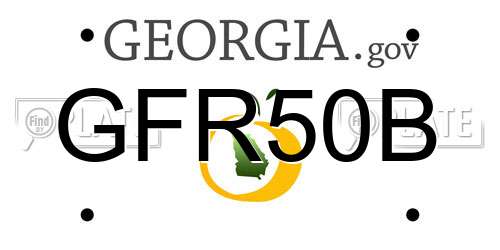 GFR50B Georgia License Plate