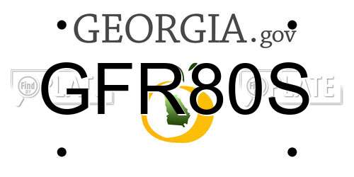 GFR80S Georgia License Plate