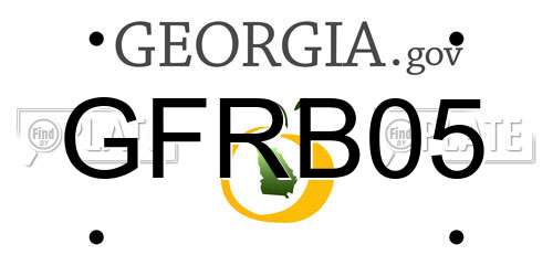 GFRB05 Georgia License Plate