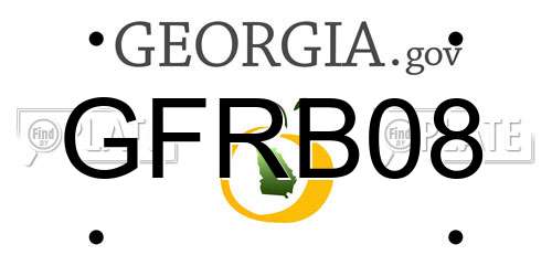 GFRB08 Georgia License Plate
