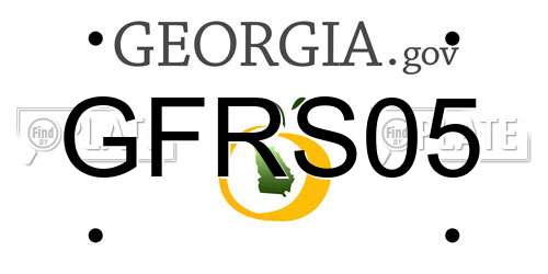 GFRS05 Georgia License Plate