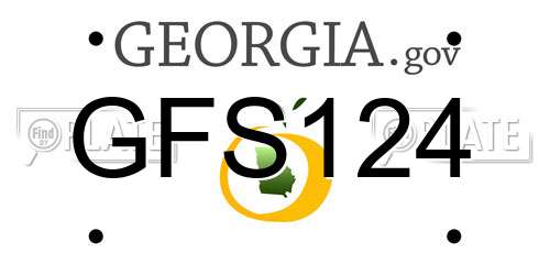 GFS124 Georgia License Plate