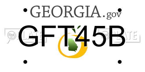 GFT45B Georgia License Plate