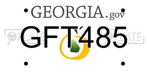GFT485 Georgia License Plate