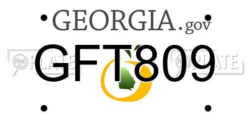 GFT809 Georgia License Plate
