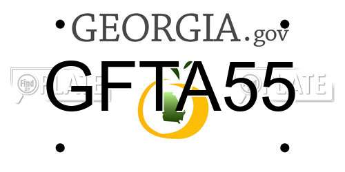 GFTA55 Georgia License Plate