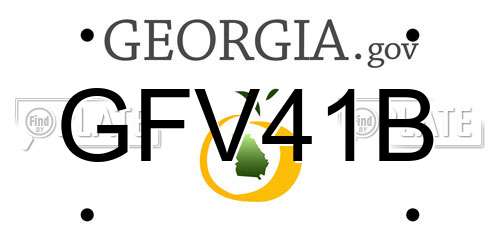 GFV41B Georgia License Plate