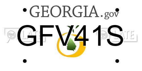 GFV41S Georgia License Plate