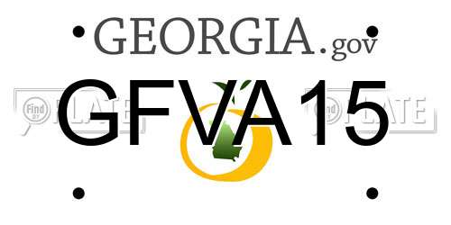 GFVA15 Georgia License Plate
