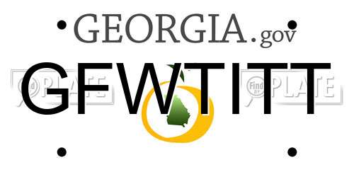 GFWTITT Georgia License Plate