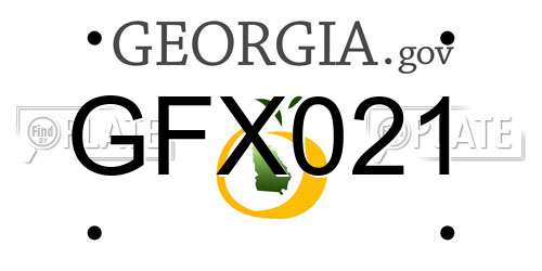 GFX021 Georgia License Plate