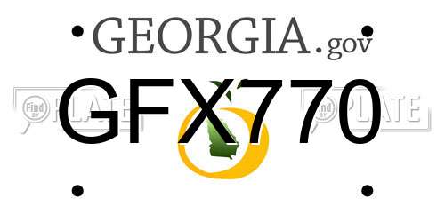 GFX770 Georgia License Plate