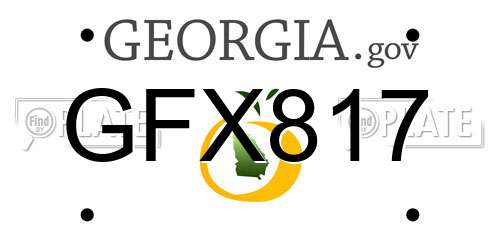GFX817 Georgia License Plate