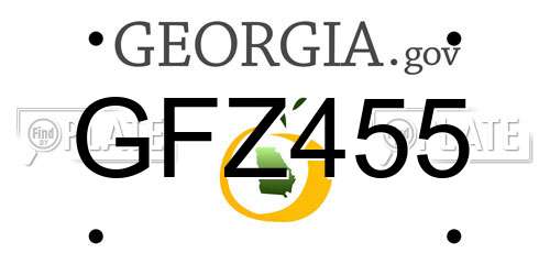 GFZ455 Georgia License Plate