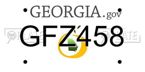 GFZ458 Georgia License Plate
