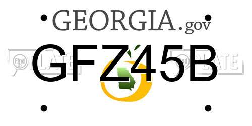 GFZ45B Georgia License Plate