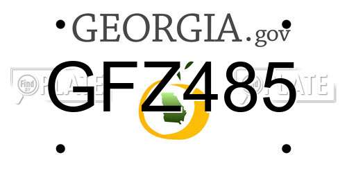GFZ485 Georgia License Plate