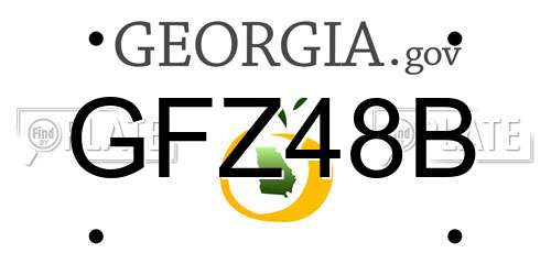GFZ48B Georgia License Plate