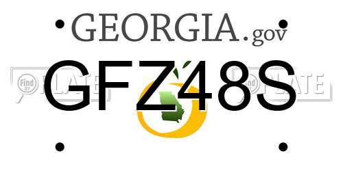 GFZ48S Georgia License Plate