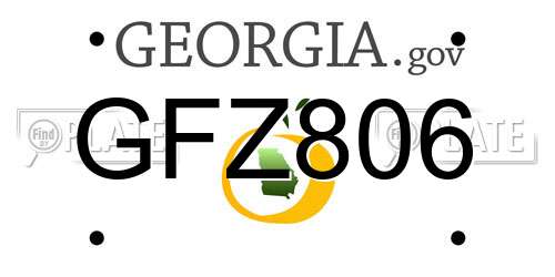 GFZ806 Georgia License Plate