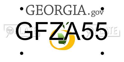 GFZA55 Georgia License Plate