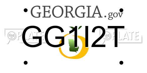 GG1I2T Georgia License Plate