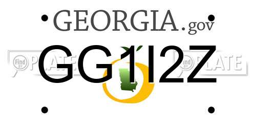 GG1I2Z Georgia License Plate