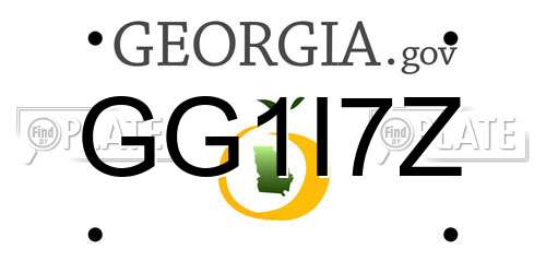 GG1I7Z Georgia License Plate
