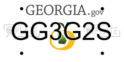GG3G2S Georgia License Plate
