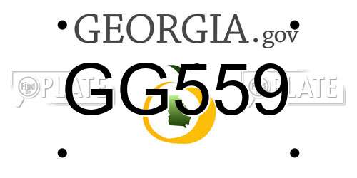 GG559 Georgia License Plate