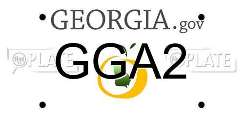 GGA2 Georgia License Plate