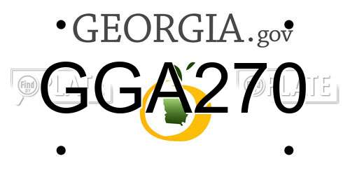 GGA270 Georgia License Plate
