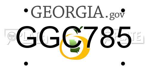 GGC785 Georgia License Plate
