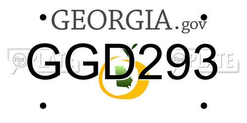 GGD293 Georgia License Plate