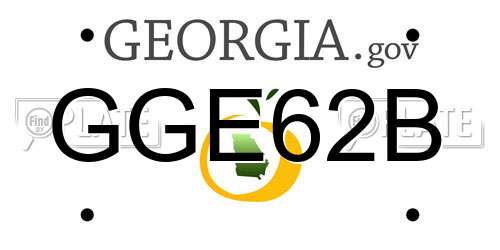 GGE62B Georgia License Plate