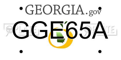 GGE65A Georgia License Plate