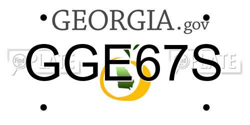 GGE67S Georgia License Plate