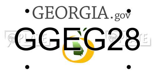 GGEG28 Georgia License Plate