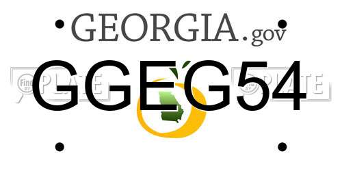GGEG54 Georgia License Plate