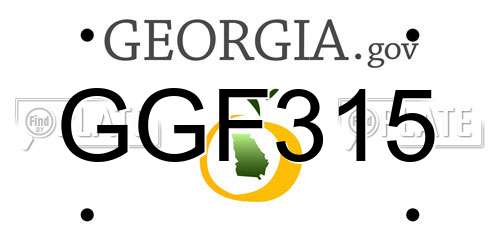 GGF315 Georgia License Plate