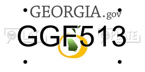 GGF513 Georgia License Plate