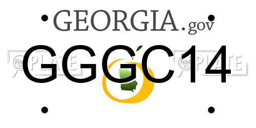GGGC14 Georgia License Plate
