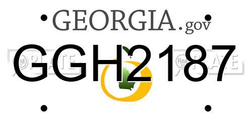 GGH2187 Georgia License Plate