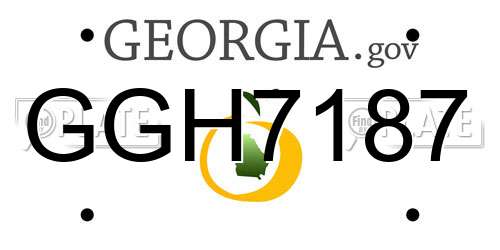 GGH7187 Georgia License Plate