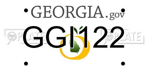 GGI122 Georgia License Plate